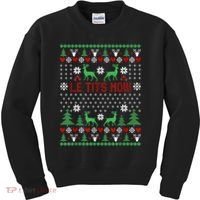 Le Tits Now Christmas Let It Snow Ugly Christmas Sweater Kids Sweatshirt thumb 0