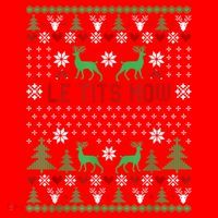 Le Tits Now Christmas Let It Snow Ugly Christmas Sweater Santa Hat thumb 1