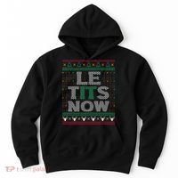 Le Tits Now Christmas Let It Snow Ugly Christmas Sweater Hoodie thumb 0