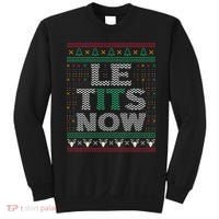 Le Tits Now Christmas Let It Snow Ugly Christmas Sweater Sweatshirt thumb 0