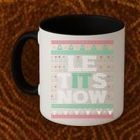Le Tits Now Christmas Let It Snow Ugly Christmas Sweater Coffee Mug thumb 2