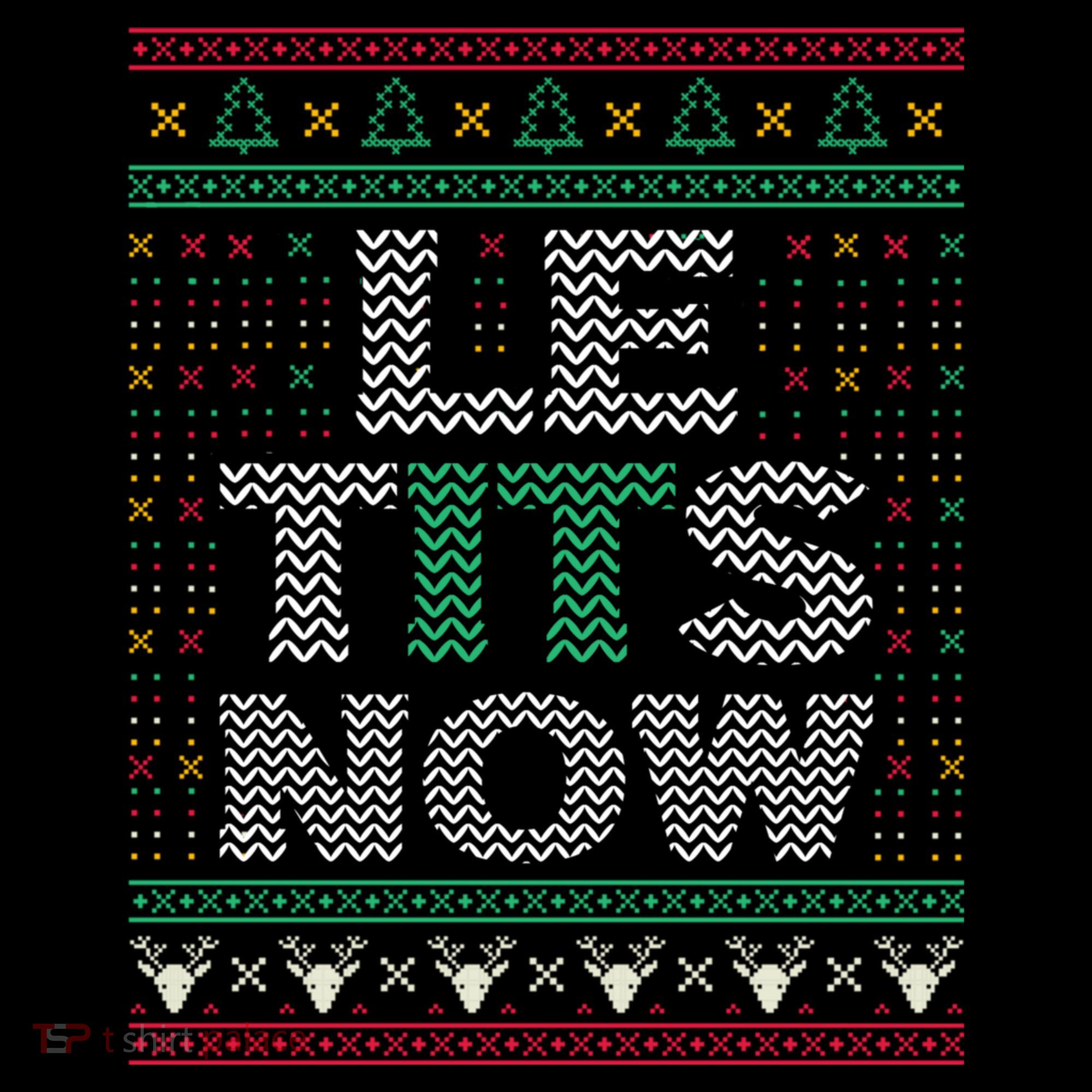 Le Tits Now Christmas Let It Snow Ugly Christmas Sweater Coffee Mug