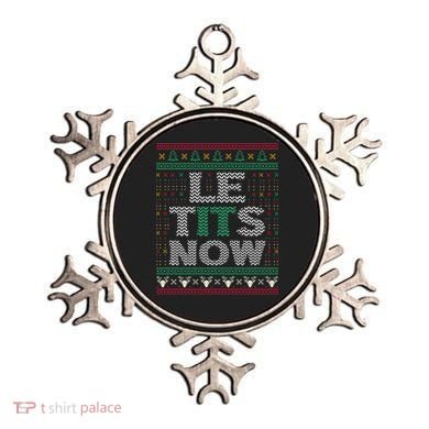 Le Tits Now Christmas Let It Snow Ugly Christmas Sweater Ornament