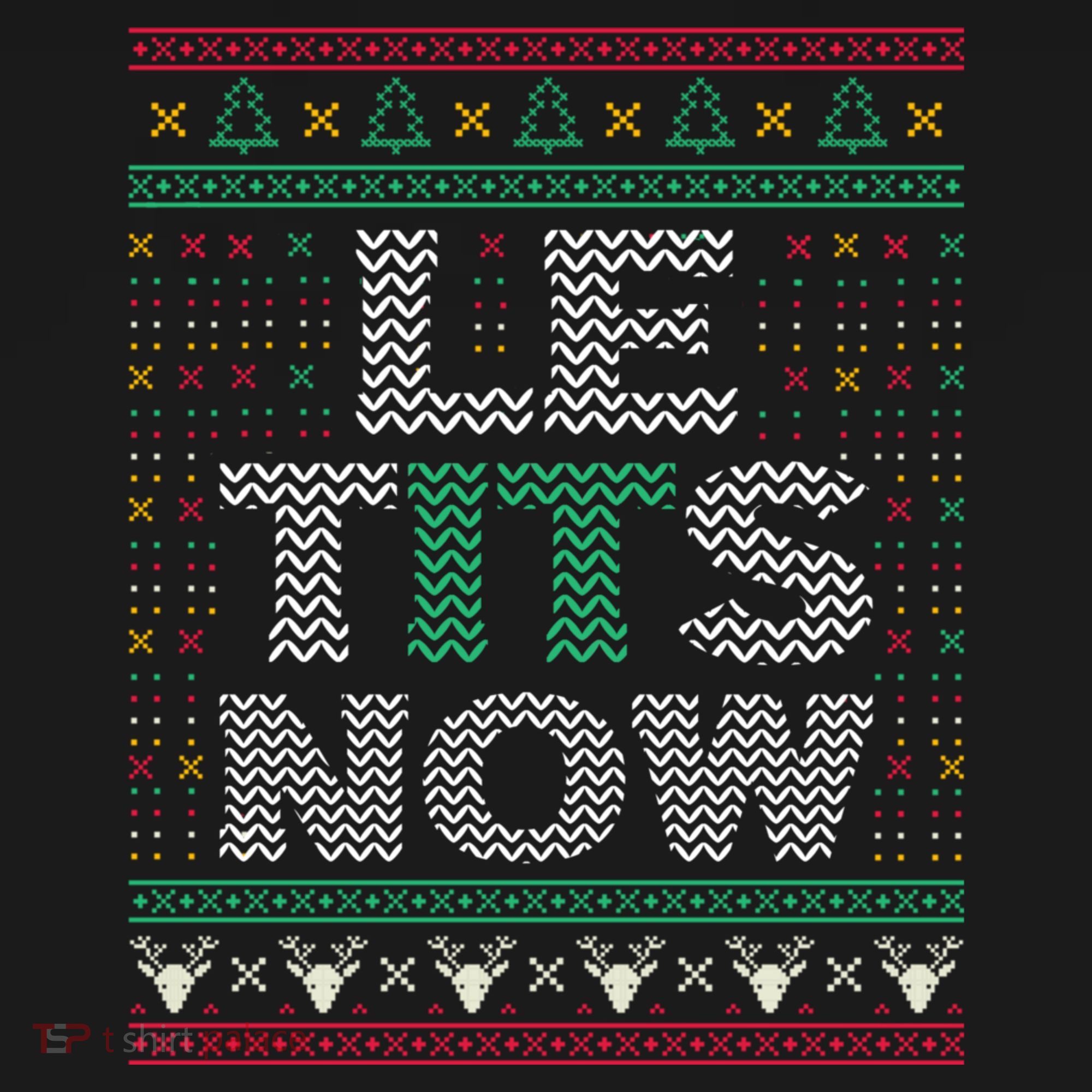 Le Tits Now Christmas Let It Snow Ugly Christmas Sweater Women's Tank Top