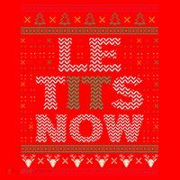 Le Tits Now Christmas Let It Snow Ugly Christmas Sweater Santa Hat thumb 1