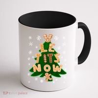 Le Tits Now Christmas Let It Snow Ugly Christmas Sweater Coffee Mug thumb 1