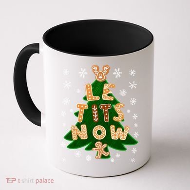 Le Tits Now Christmas Let It Snow Ugly Christmas Sweater Coffee Mug