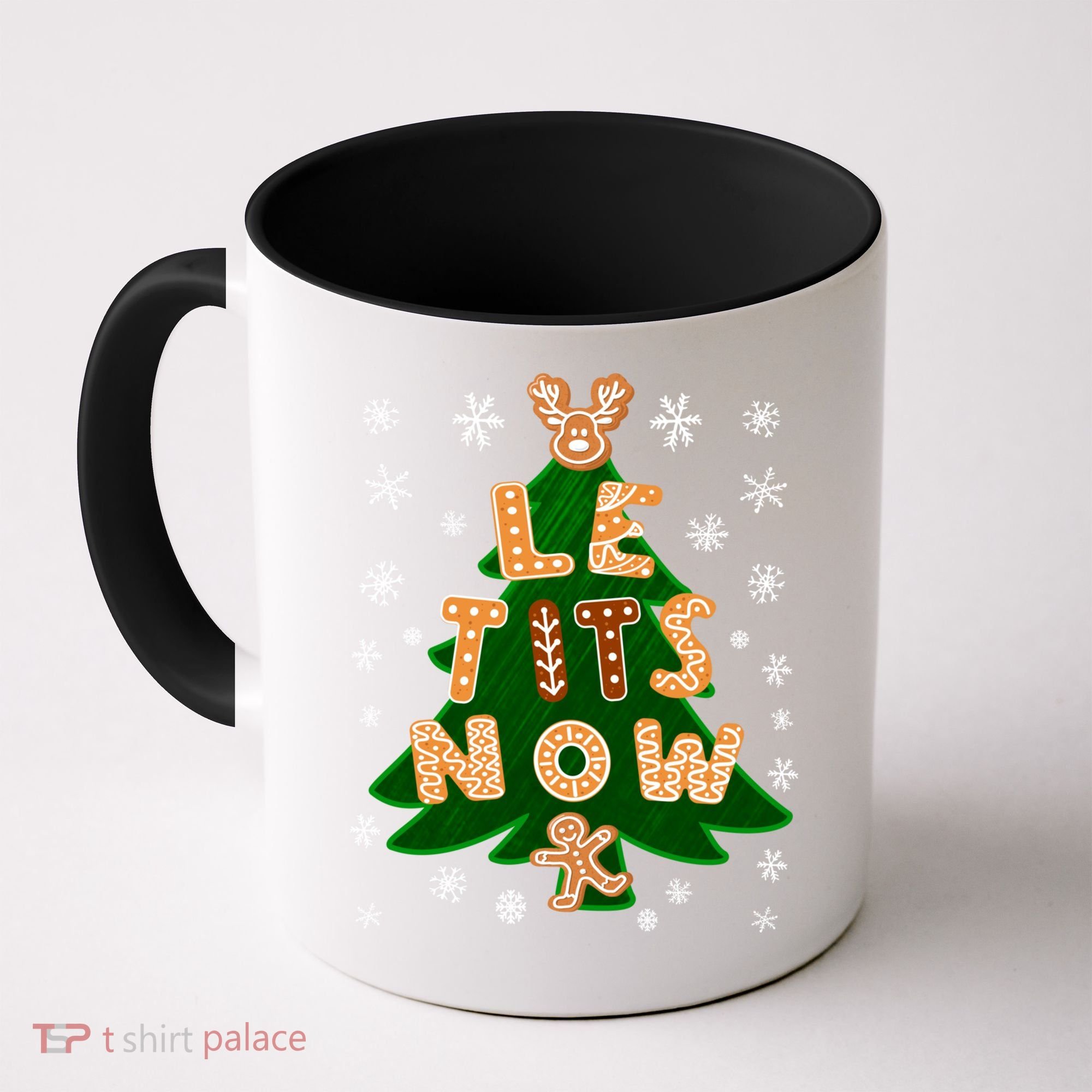 Le Tits Now Christmas Let It Snow Ugly Christmas Sweater Coffee Mug
