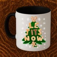 Le Tits Now Christmas Let It Snow Ugly Christmas Sweater Coffee Mug thumb 2