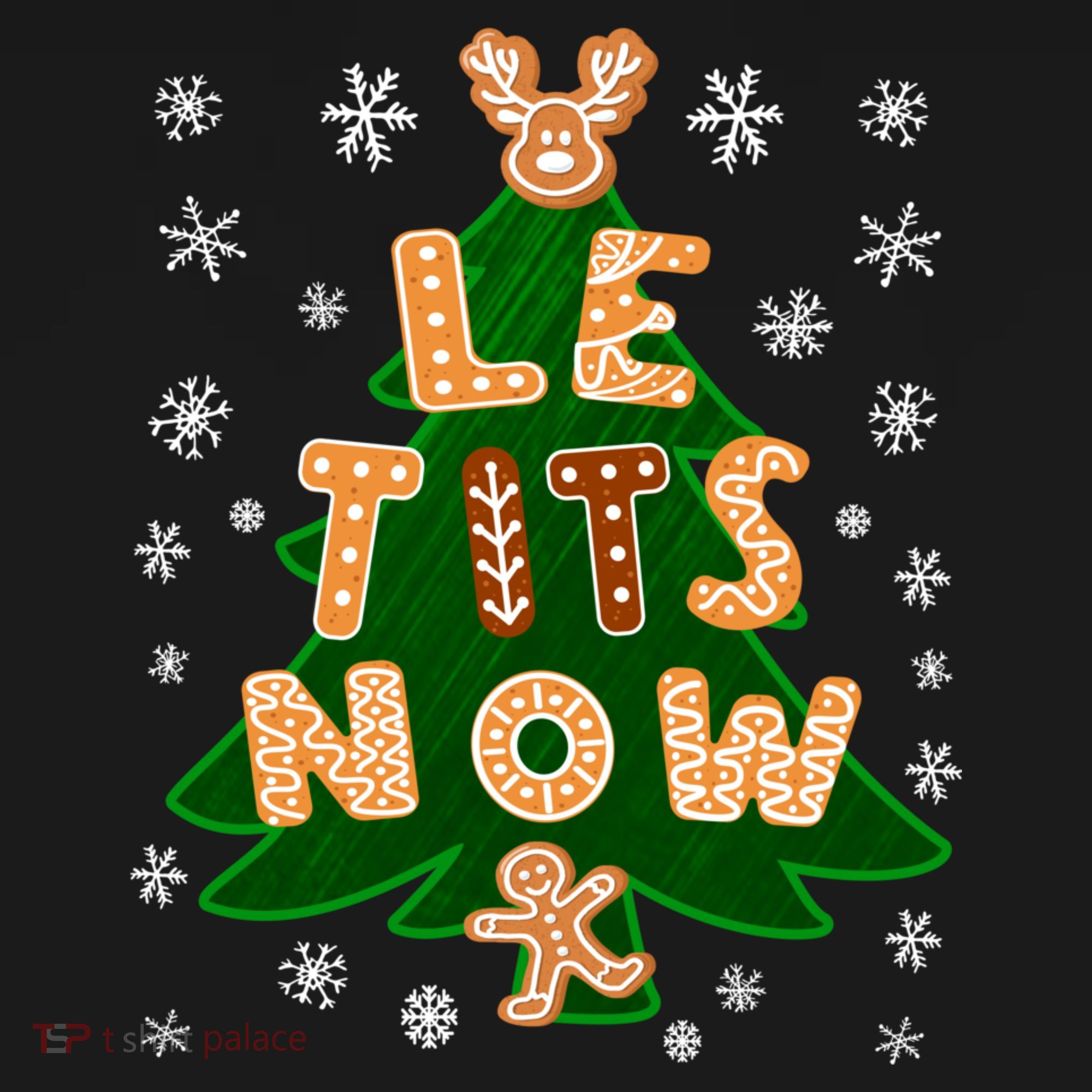 Le Tits Now Christmas Let It Snow Ugly Christmas Sweater Women's Hoodie