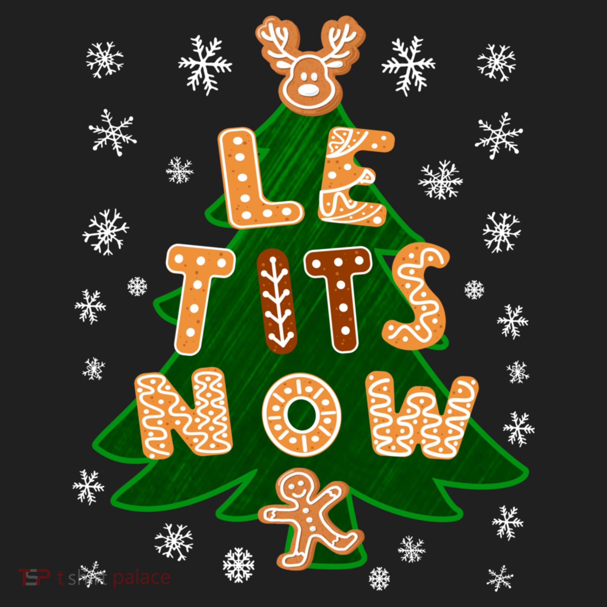Le Tits Now Christmas Let It Snow Ugly Christmas Sweater Golf Towel