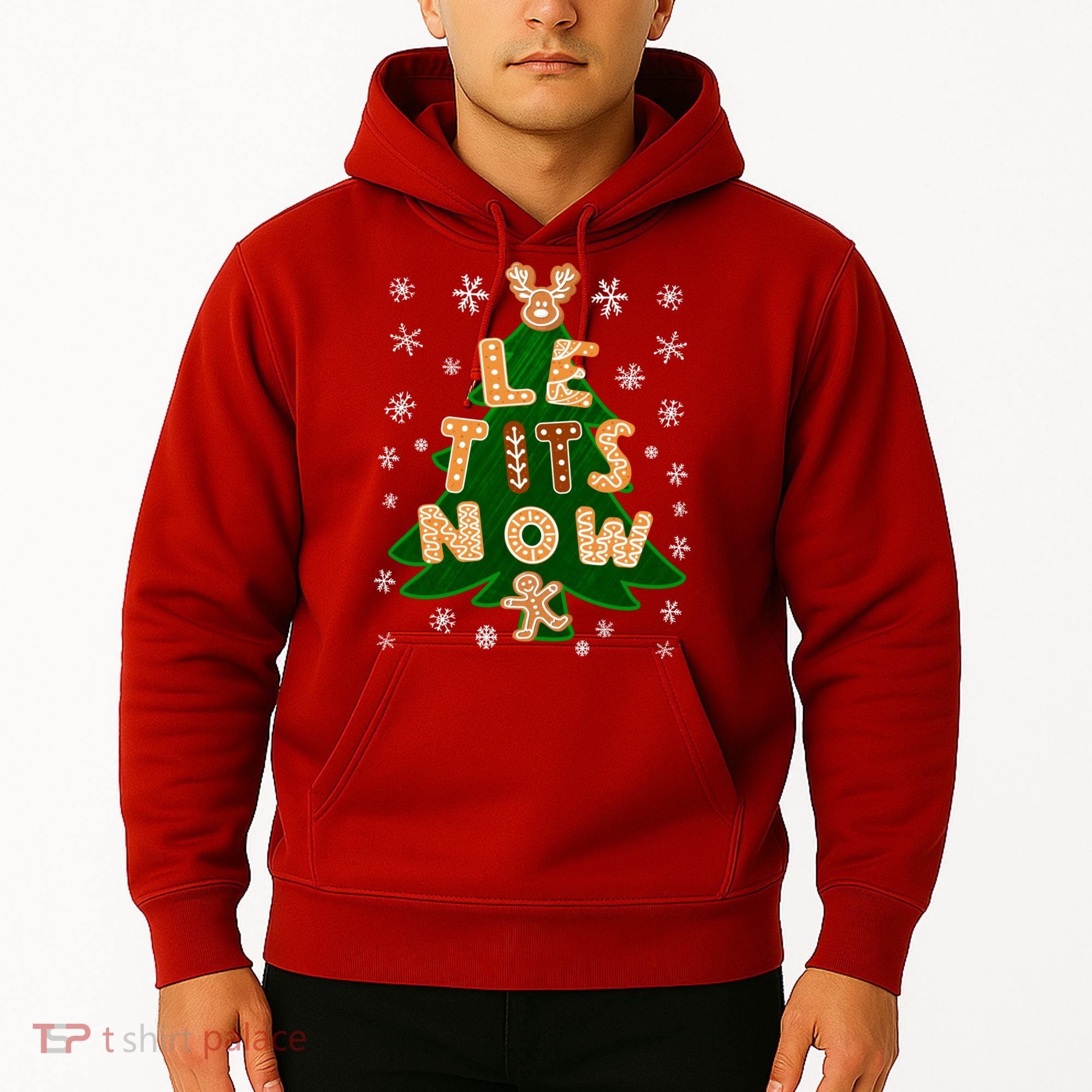 Le Tits Now Christmas Let It Snow Ugly Christmas Sweater Hoodie