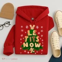 Le Tits Now Christmas Let It Snow Ugly Christmas Sweater Hoodie thumb 4