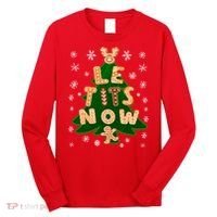 Le Tits Now Christmas Let It Snow Ugly Christmas Sweater Long Sleeve Shirt thumb 0