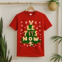 Le Tits Now Christmas Let It Snow Ugly Christmas Sweater T-Shirt thumb 2