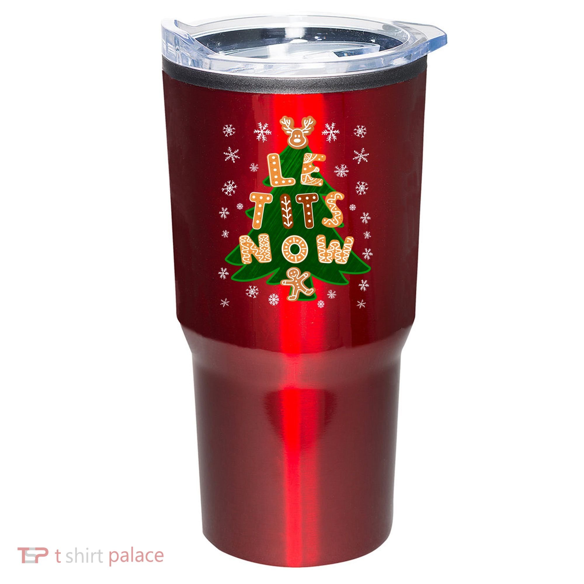 Le Tits Now Christmas Let It Snow Ugly Christmas Sweater Tumbler