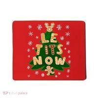 Le Tits Now Christmas Let It Snow Ugly Christmas Sweater Mousepad thumb 0