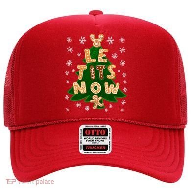 Le Tits Now Christmas Let It Snow Ugly Christmas Sweater Hat
