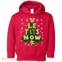 Le Tits Now Christmas Let It Snow Ugly Christmas Sweater Toddler Hoodie thumb 0