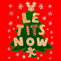 Le Tits Now Christmas Let It Snow Ugly Christmas Sweater Visor thumb 3