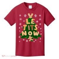 Le Tits Now Christmas Let It Snow Ugly Christmas Sweater Kids T-Shirt thumb 0
