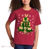 Le Tits Now Christmas Let It Snow Ugly Christmas Sweater Kids T-Shirt thumb 2