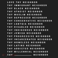Love Thy Neighbor Thy Immigrant Neighbor Thy Black Neighbor Gift Beanie thumb 2