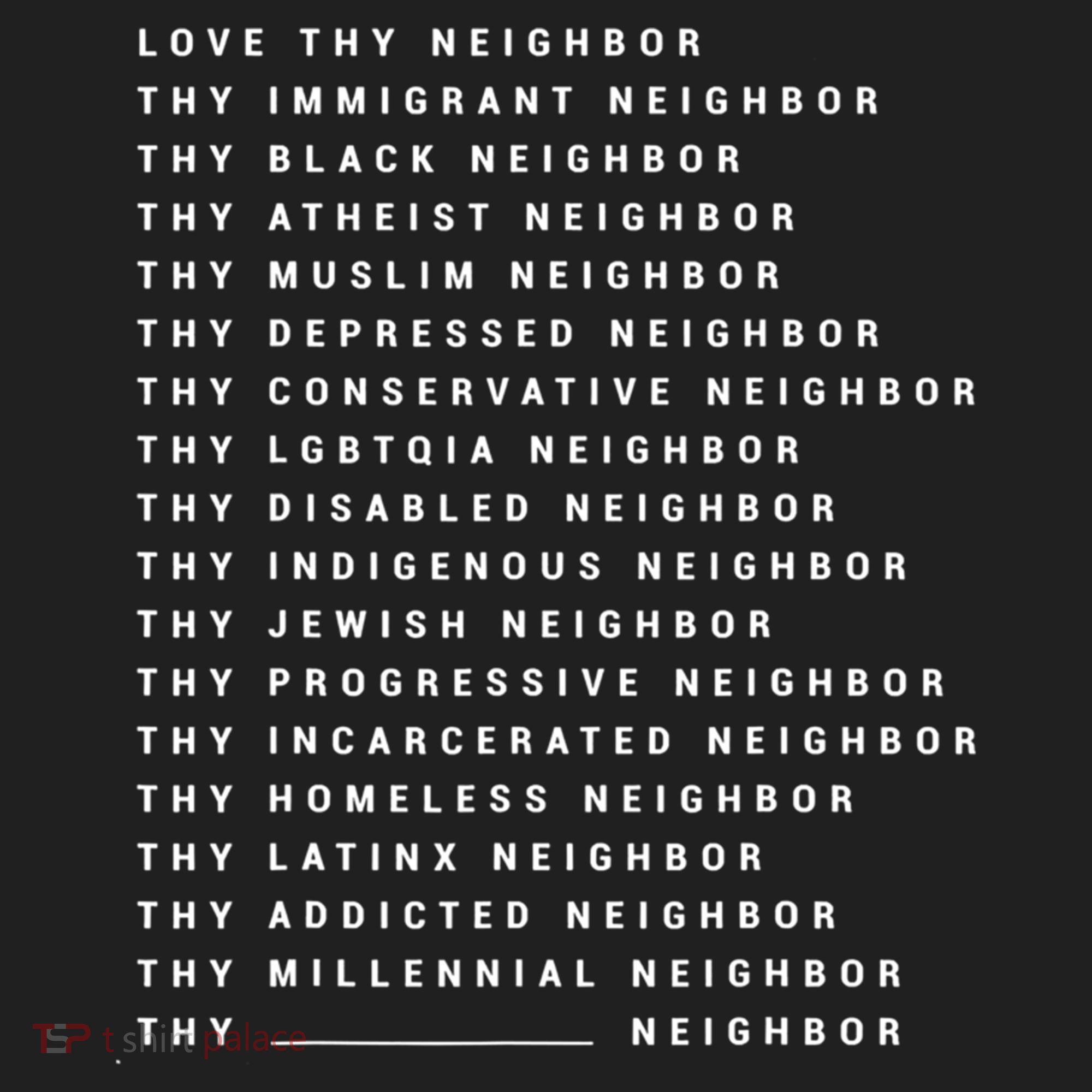 Love Thy Neighbor Thy Immigrant Neighbor Thy Black Neighbor Gift Beanie