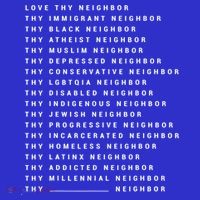 Love Thy Neighbor Thy Immigrant Neighbor Thy Black Neighbor Gift Apron thumb 3