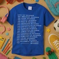 Love Thy Neighbor Thy Immigrant Neighbor Thy Black Neighbor Gift Kids T-Shirt thumb 3
