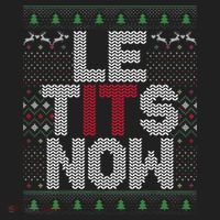Le Tits Now Christmas Let It Snow Ugly Christmas Beanie thumb 2
