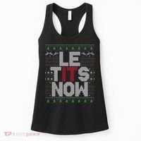 Le Tits Now Christmas Let It Snow Ugly Christmas Women's Tank Top thumb 0