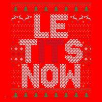 Le Tits Now Christmas Let It Snow Ugly Christmas Santa Hat thumb 1