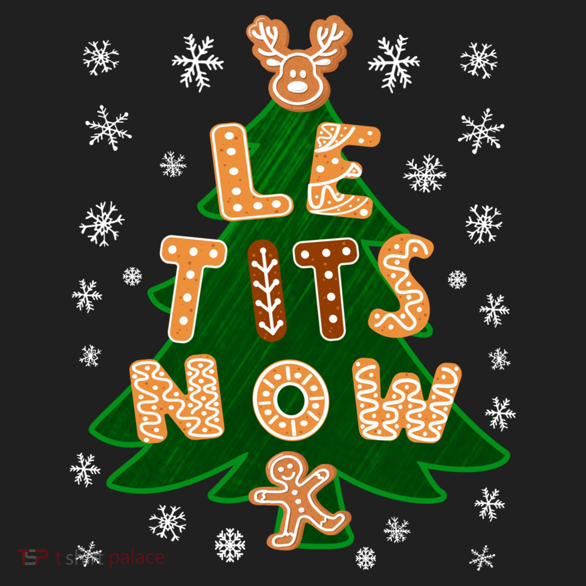 Le Tits Now Let It Snow Humor Christmas Funny Gift Beanie