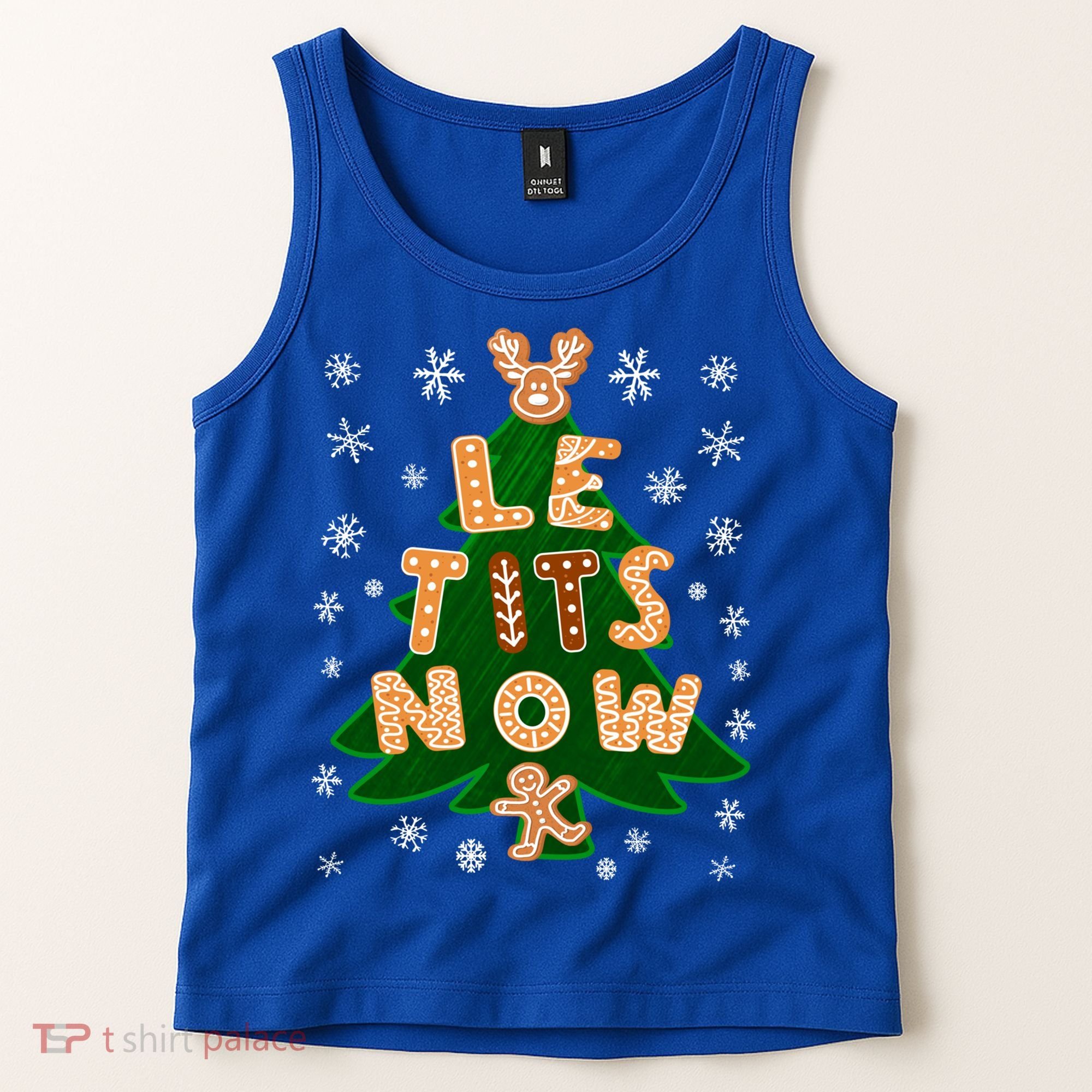 Le Tits Now Let It Snow Humor Christmas Funny Gift Tank Top