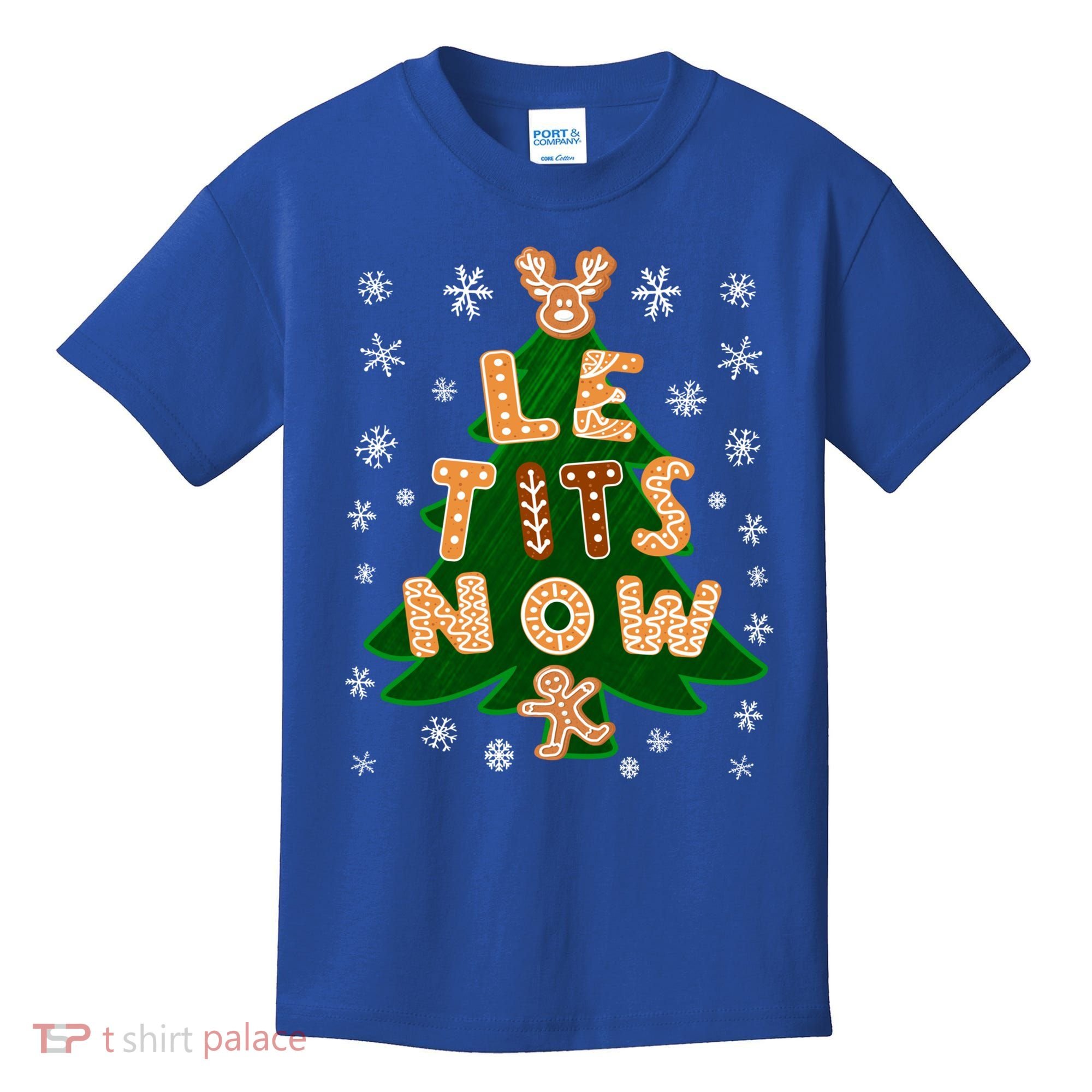 Le Tits Now Let It Snow Humor Christmas Funny Gift Kids T-Shirt
