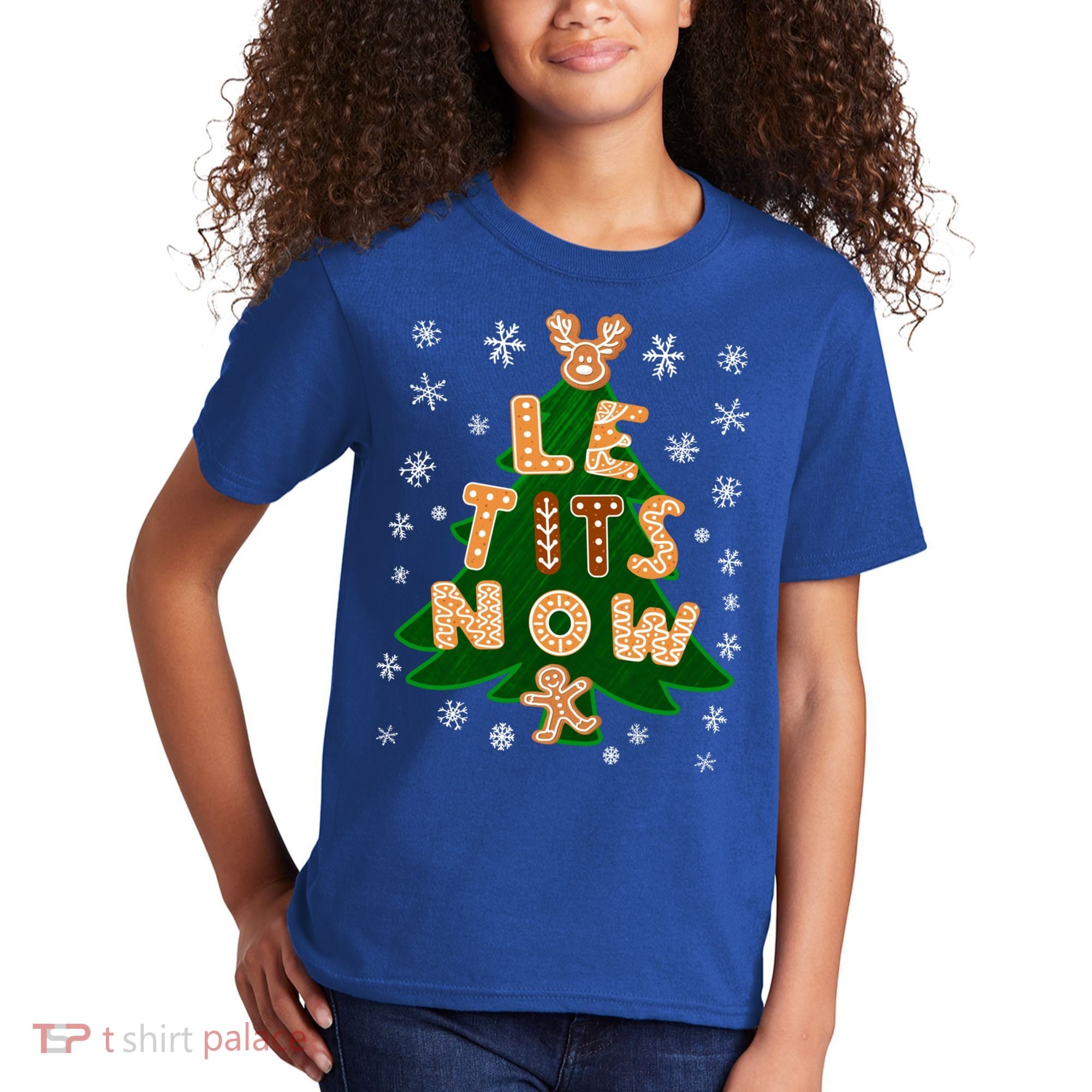 Le Tits Now Let It Snow Humor Christmas Funny Gift Kids T-Shirt