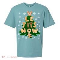 Le Tits Now Let It Snow Humor Christmas Funny Gift Sueded Cloud Jersey T-Shirt thumb 0