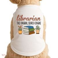 Librarian The Orginal Search Engine Reading Books Gift Cute Reading Doggie Tank thumb 0