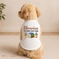 Librarian The Orginal Search Engine Reading Books Gift Cute Reading Doggie Tank thumb 2