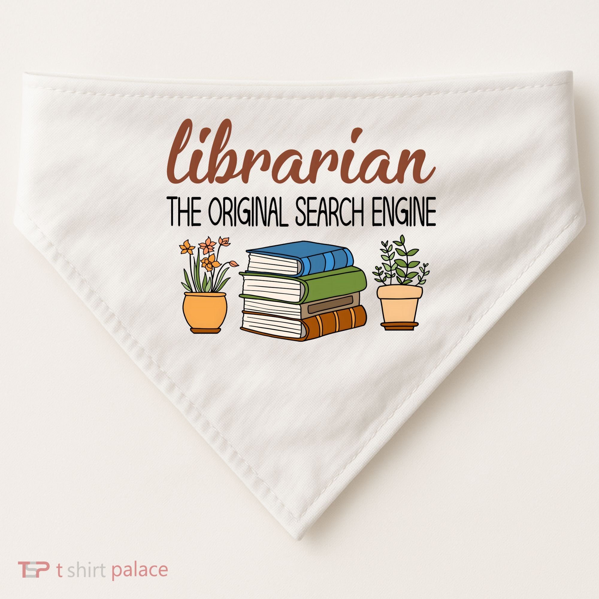 Librarian The Orginal Search Engine Reading Books Gift Cute Reading USA-Made Doggie Bandana