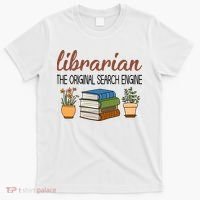 Librarian The Orginal Search Engine Reading Books Gift Cute Reading T-Shirt thumb 0