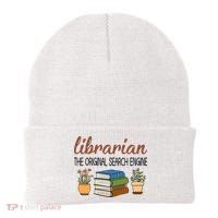 Librarian The Orginal Search Engine Reading Books Gift Cute Reading Beanie thumb 0