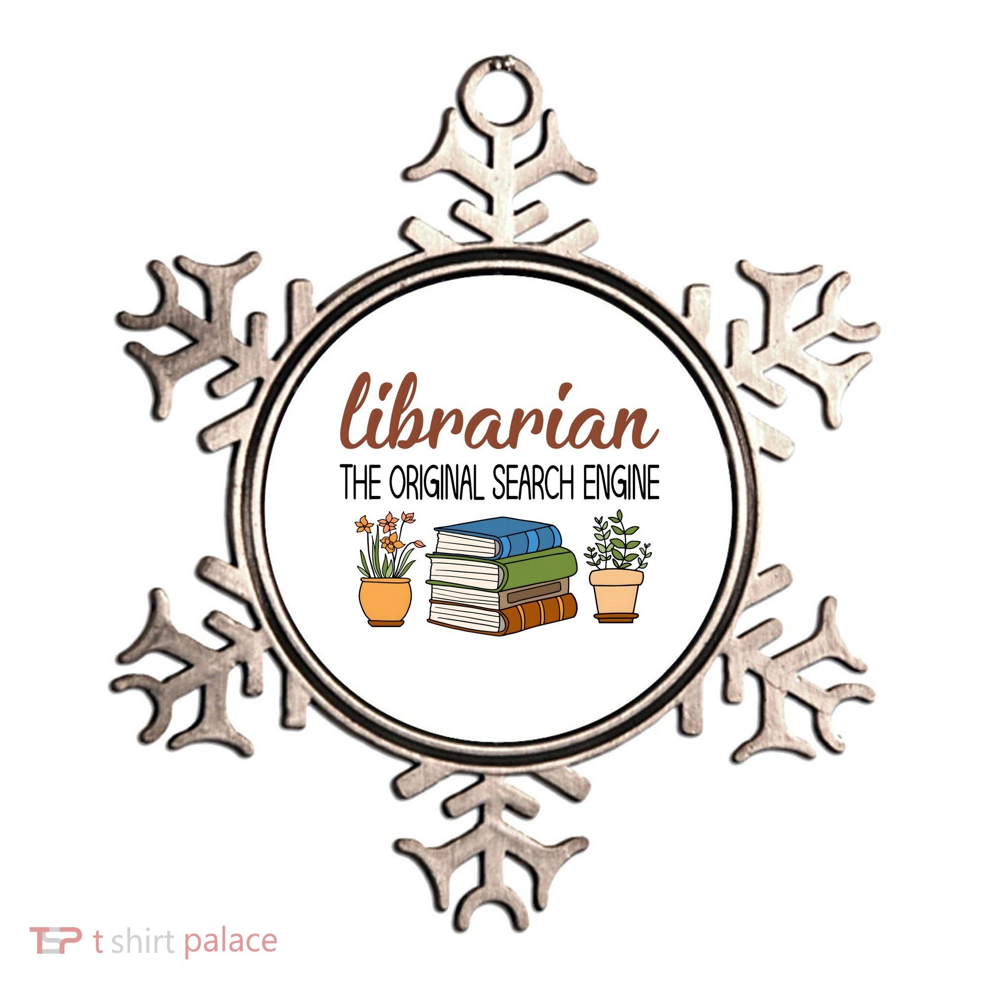 Librarian The Orginal Search Engine Reading Books Gift Cute Reading Ornament