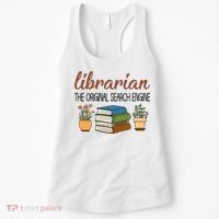 Librarian The Orginal Search Engine Reading Books Gift Cute Reading Women's Tank Top thumb 0