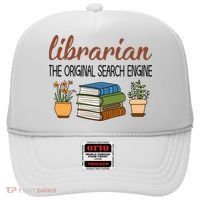 Librarian The Orginal Search Engine Reading Books Gift Cute Reading Hat thumb 0