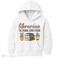 Librarian The Orginal Search Engine Reading Books Gift Cute Reading Kids Hoodie thumb 0
