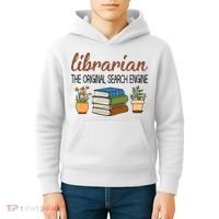 Librarian The Orginal Search Engine Reading Books Gift Cute Reading Kids Hoodie thumb 4
