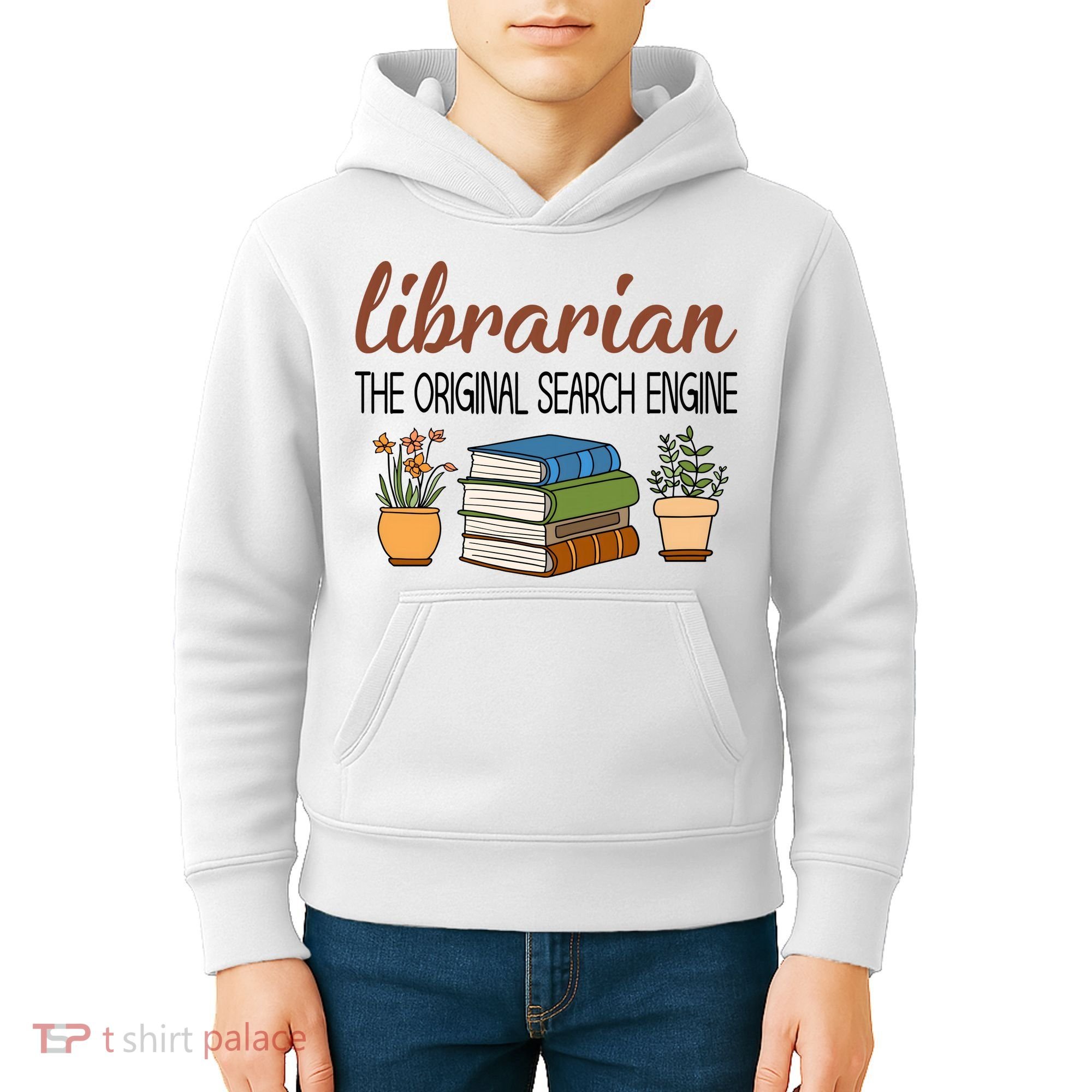 Librarian The Orginal Search Engine Reading Books Gift Cute Reading Kids Hoodie