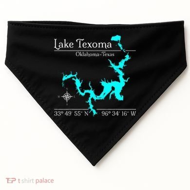 Lake Texoma Oklahoma Texas USA-Made Doggie Bandana